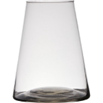 Transparante Home-basics Vaas/vazen Van Glas 24 X 17 Cm Donna - Vazen