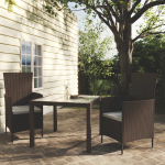 Vidaxl 3-delige Tuinset Poly Rattan - Bruin