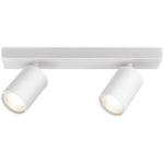 BES LED Led Plafondspot - Brinton Betin - Gu10 Fitting - 2-lichts - Rond - Mat - Kantelbaar - Aluminium - Wit