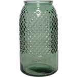Decoris e Vazen/bloemenvazen Gespikkeld Motief Van Gerecycled Glas 15 X 28 Cm - Vazen - Groen
