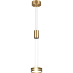 BES LED Led Hanglamp - Hangverlichting - Trion Franco - 7.2w - 1-lichts - Warm 3000k - Rond - Mat Goud - Aluminium - Wit