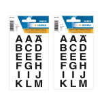 Stickervellen Met 72x Stuks Alfabet Plak Letters A-z 20x20 Mm - Stickers - Zwart