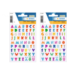 2x Stickervelletjes Met 62x Stuks Plak Letters A-z Gekleurde Letters - Stickers