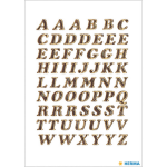 Stickervelletjes Met 61x Stuks Plak Letters Alfabet A Tot Z/folie 8 Mm - Stickers - Goud