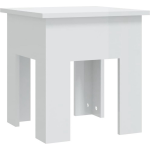 Vidaxl Salontafel 40x40x42 Cm Spaanplaat Hoogglans - Blanco