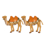Bellatio Decorations 2x Stuks Kamelen Beeldjes 12 Cm Dierenbeeldjes/kerststal Beeldjes - Beeldjes - Bruin