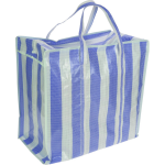 Wastas/boodschappentas/opbergtas Wit/ 55 X 55 X 30 Cm - Shoppers - Blauw