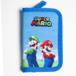 Super Mario Portemonnee Brothers - 12 X 10 Cm - Polyester - Blauw