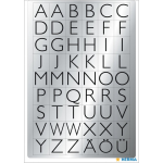 Stickervelletjes Met 216x Stuks Alfabet Plak Letters/zilver 13x12 Mm - Stickers - Silver