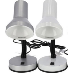 Staande Bureaulamp Zilver 13 X 10 X 30 Cm Verstelbare Lamp Verlichting - Bureaulampen - Silver