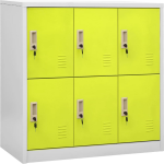 Vidaxl Lockerkast 90x45x92,5 Cm Staal Licht En Groen - Grijs