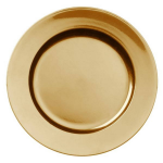 Rond Kaarsenbord/kaarsenplateau Kunststof 33 Cm - Kaarsenplateaus - Goud