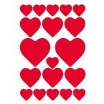171x Hartjes Love Stickers - Stickers - Rood