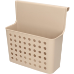 Forte Plastics Badkamer/keuken Hang Opbergmandjes/organizers Taupe 26 X 24 Cm - Opbergmanden