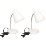 2x Stuks Staande Bureaulampen 14 X 14 X 34 Cm Verstelbare Lamp Verlichting - Bureaulampen - Wit