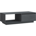 Vidaxl Salontafel 110x50x33,5 Cm Massief Grenenhout - Gris