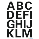 Stickervelletjes 28x Alfabet Plak Letters A-z 25 Mm - Stickers - Negro