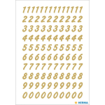 Stickervellen 208x Plak Cijfers/getallen 0-9/transparant 8 Mm - Stickers - Goud