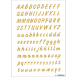 Stickervellen 220x Alfabet Plak Letters A-z/transparant 8 Mm - Stickers - Goud