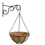 Esschert Design Hanging Basket 25 Cm Met Metalen Muurhaak En Kokos Inlegvel - Plantenbakken