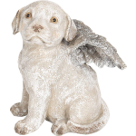 Clayre & Eef Decoratie Hond Met Vleugels 16*13*20 Cm Kunststof Hond 6pr2659 - Grijs