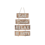 Dijk Natural Collections Bord Eat Drink Relax Be Happy Hout-naturel-38x56x2cm