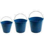 Hega Hogar 3xe Schoonmaakemmers/huishoudemmers 8, 12 En 16 Liter - Emmers - Blauw