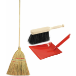 Kinder Schoonmaak Set 3-delig - Bezem - Rood