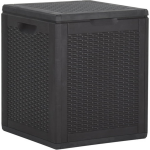 Vidaxl Tuinbox 90 L Pp Rattan - Zwart