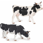 Plastic Speelgoed Figuren Setje Van 2x Bonte Koeien 14 Cm - Speelfiguren