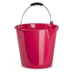 Forte Plastics Huishoud Schoonmaak Emmer Kunststof 9 Liter Inhoud 30 X 26 Cm - Emmers - Roze