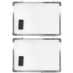 2x Stuks Magnetische Whiteboards Met Pennengoot En Wisser 70 X 50 Cm - Whiteboards