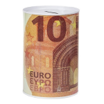 Spaarpot 10 Euro Biljet Print Metaal 8 X 10 Cm - Spaarpotten - Roze