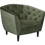 Rita Fauteuil Bosgroen, Rubberhout. - Grijs