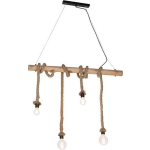 Lamponline Hanglamp Rope 4 Lichts L 100 Cm- - Zwart