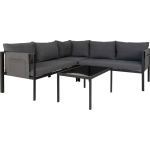 Cannes Tuinmeubelset Incl. Kussens En Tafel Met Glasplaat,. - Grijs