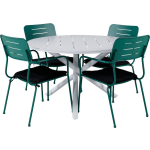 Alma Tuinmeubelset Tafel Ø120cm En 4 Stoel Nicke,. - Groen