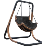 axi Capri Schommelstoel Met Frame Van Hout Hangstoel In Voor De Tuin Voor Volwassenen - Zwart