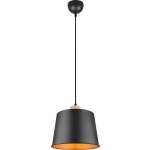 BES LED Led Hanglamp - Hangverlichting - Trion Hittal - E27 Fitting - 1-lichts - Rond - Mat - Aluminium - Zwart