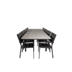 Levels Tuinmeubelset Tafel 100x229/310cm En 10 Stoel Levels,. - Grijs