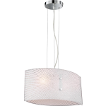 BES LED Led Hanglamp - Hangverlichting - Trion Elize - E27 Fitting - 2-lichts - Ovaal - Mat Chroom - Aluminium