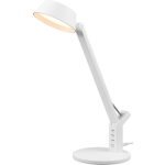 BES LED Led Bureaulamp - Trion Avvan - 5w - Aanpasbare Kleur - Usb Oplaadbaar - Dimbaar - Rond - Mat - Kunststof - Wit