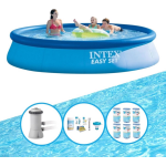 Intex Zwembad Easy Set - Zwembad Bundel - 396x84 Cm - Blauw