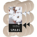 Spaas 36x Maxi Geurtheelichtjes Cotton Blossom 10 Branduren - Geurkaarsen Katoen/bloesem Geur - Grote Waxinelichtjes - Rood