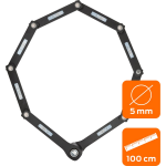 AXA Vouwslot Fold Lite 100cm - Zwart