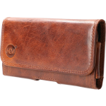 Hem (Rund) Leer Broekriem Hoesje - Apple Iphone 6/6s - Cognac Bruin Broekriem Telefoonhoesje - Zwart