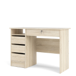 Plus Bureau Met 1 Legplank, 3 Kleine Laden En 1 Grote Lade Met Sleutel, Eiken Decor. - Geel