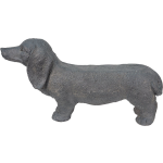 Clayre & Eef Decoratie Beeld Hond 74*19*39 Cm Steen - Grijs
