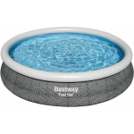 Bestway Fast Set™ Bovengronds Zwembad - Rond - 366 X 76 Cm - Pomp En Filterpatroon - Gris