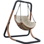 axi Capri Schommelstoel Met Frame Van Hout Hangstoel In Voor De Tuin Voor Volwassenen - Beige